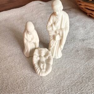 White Nativity Figurine Set